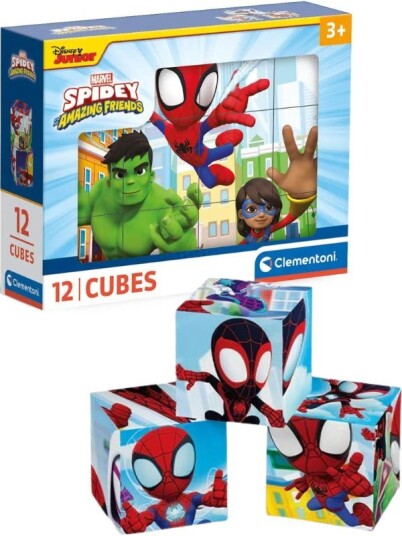 Clementoni Spidey and his amazing friends puslekuber 12 stk
