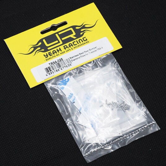 Yeah Racing TRX4-028 Stainless Steel Rear Bumper Diamond Plate f Yeah Racing TRX4-028 Stainless Steel Rear Bumper Diamond Plate f