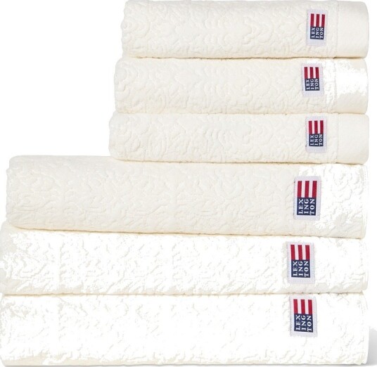 Lexington Velour jacquard ornament håndkle 50x70 cm snow white Lexington Velour jacquard ornament håndkle 50x70 cm snow white