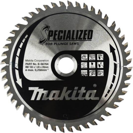 Makita B-56708 Sagblad for dykksag - 165x20mm, 48 tenner Makita B-56708 Sagblad for dykksag - 165x20mm, 48 tenner