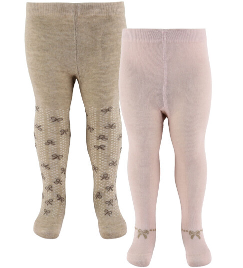 Minymo Strømpebukser 2-Pack med Mønster Beige 104/110