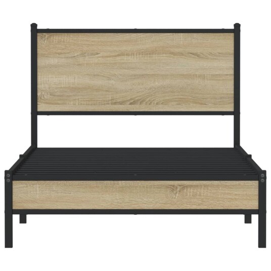Sengeramme i metall uten madrass sonoma eik 100x190 cm 8721102954498