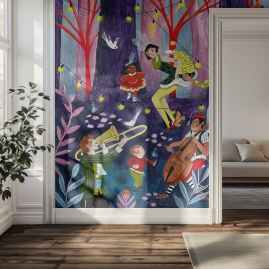 Tapet Dancing Forest Mural Tapet Dancing Forest Mural