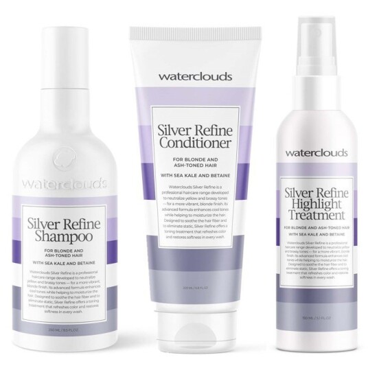 Waterclouds Silver Refine Shampoo 250 ml & Conditioner 200 ml & Highli Waterclouds Silver Refine Shampoo 250 ml & Conditioner 200 ml & Highli