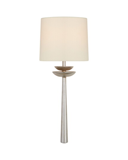 Visual Comfort Beaumont Medium Tail Sconce Burnished Silver Leaf