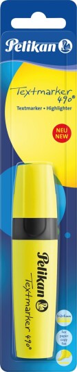 Pelikan Textmarker 490, 1 Stykker, Gult, Multi, Vann-Basert Blekk, Blister