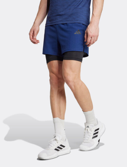 adidas Performance Gym+ 2In1 Short - Blue - XXL adidas Performance Gym+ 2In1 Short - Blue - XXL