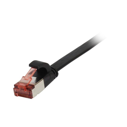 Synergy RJ45 Nettverkskabel Cat6 U/FTP Flat 0,5m Sort