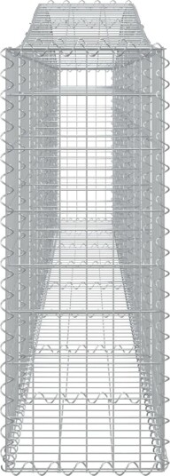 vidaXL Gabionkurver buede 10 stk 400x30x80/100 cm galvanisert jern