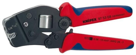 Knipex 190mm Selvjusterende Krympetang for Endehylser Knipex 190mm Selvjusterende Krympetang for Endehylser