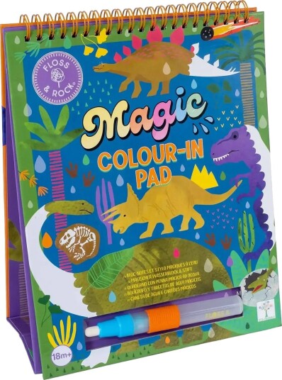 Floss & Rock Dino Magic Water Easel And Pen - GREEN - 21X26X2