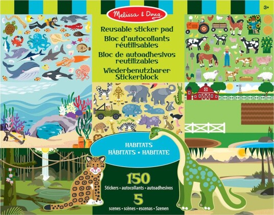 Melissa & Doug Gjenbrukbare Klistremerker 150 stk. 3 År