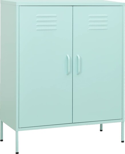 vidaXL Oppbevaringsskap myntegrønn 80x35x101,5 cm stål vidaXL Oppbevaringsskap myntegrønn 80x35x101,5 cm stål