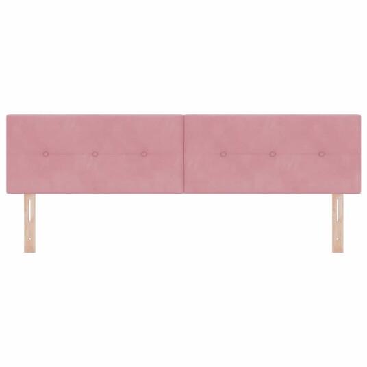 LED Hodegjerde Med Knapp Tufting Rosa 90 cm Fløyel