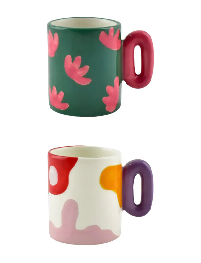 Que Rico Espressokop - Gloria - 2 Stk. Assorteret - Multi/patterned - 8 CL