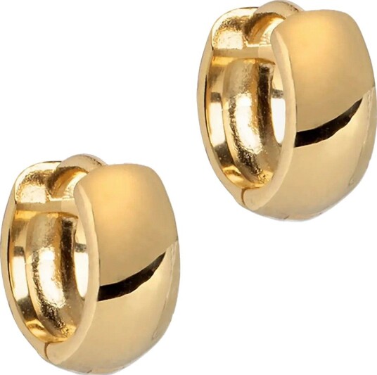 Enamel Copenhagen Hoops, Classic Wide - GOLD PLATED - 11 MM