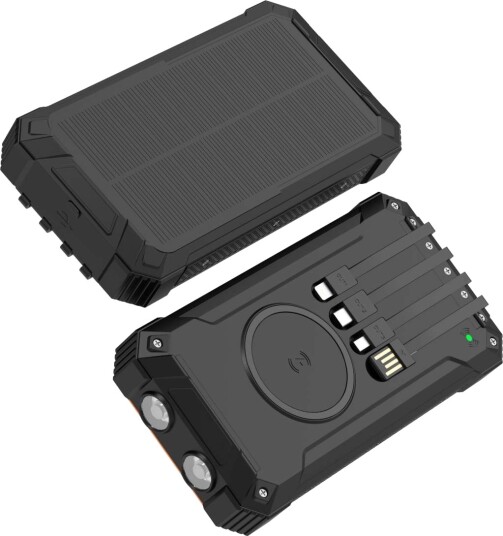 Denver Solcelle Powerbank 20000mAh Sort med Trådløs Lading Denver Solcelle Powerbank 20000mAh Sort med Trådløs Lading