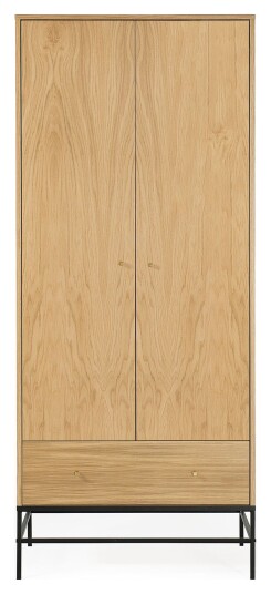 Woodman Flora Garderobe, Naturlig eik, 80x55x190 Unoliving