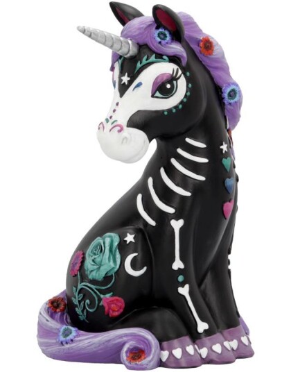 Sugarcorn Svart Enhjørningfigur 22 cm