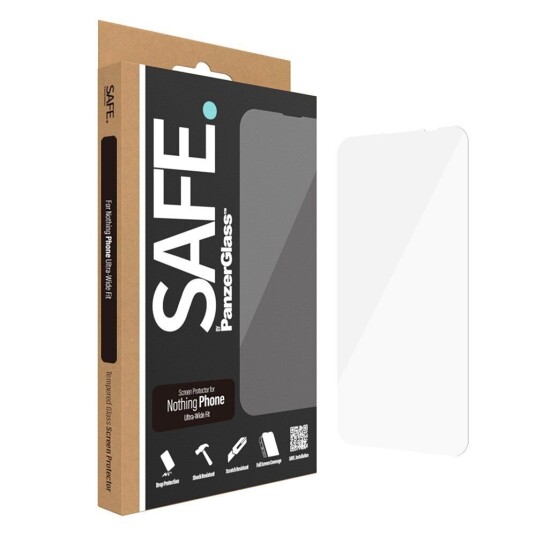 PanzerGlass Nothing Phone (1) Safe By PanzerGlass™ Ultra-Wide Fit Beskyttelsesglass - Case Friendly - Gold Strength - Gjennomsiktig