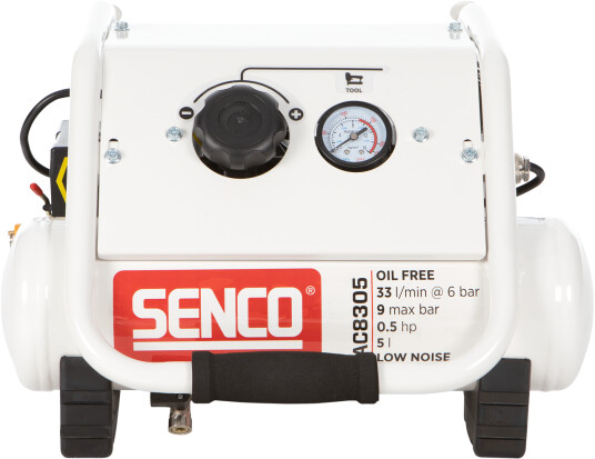 Senco Kompressor Ac8305 9bar 5l Oljefri, Ljudisolerad Senco Kompressor Ac8305 9bar 5l Oljefri, Ljudisolerad
