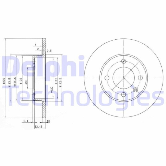 Bremseskive DELPHI BG2117