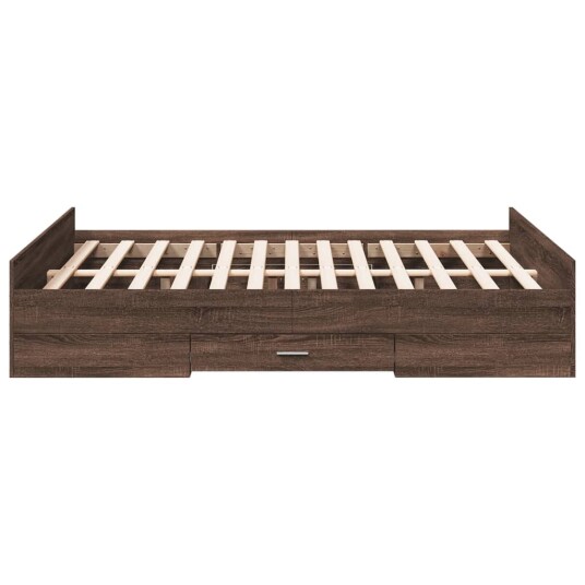 Sengeramme med skuffer sonoma eik 120x200 cm konstruert tre 8721102619595