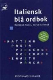 Italiensk blå ordbok, Pent brukt bok uten markeringer Italiensk blå ordbok, Pent brukt bok uten markeringer