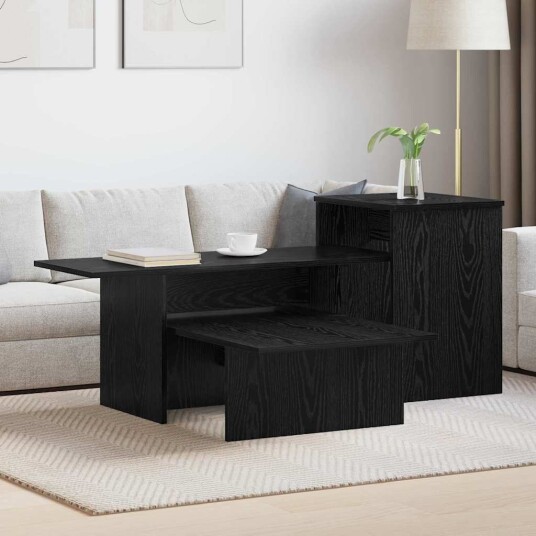 vidaXL Konsollbord Svart Eik 91,5 x 35 x 38,5 cm Konstruert tre vidaXL Konsollbord Svart Eik 91,5 x 35 x 38,5 cm Konstruert tre