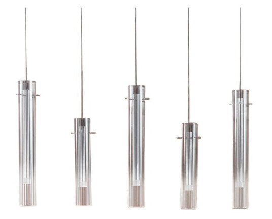 Lucande Korvitha LED-hengelampe glass 5 lyskilder