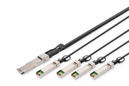 Digitus - Direkte 40Gbase-Koblingskabel - Qsfp+ (Hann) Til Sfp+ (Hann) - 5 M - Sff-8431/Sff-8432/Sff-8436/Sff-8472