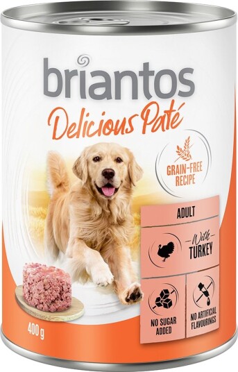 Briantos Våtfôr Delicious Paté Kalkun 24 X 400 G