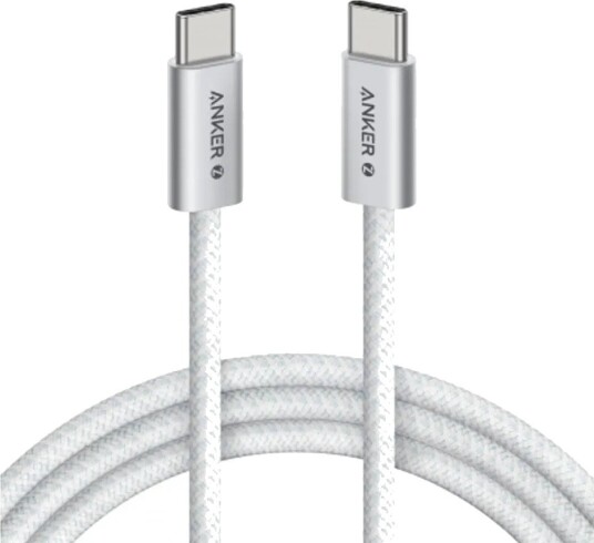 Anker Zolo 240W USB-C til USB-C Ladekabel 1m - Hvit Anker Zolo 240W USB-C til USB-C Ladekabel 1m - Hvit