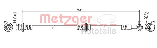 Bremseslange METZGER 4111834
