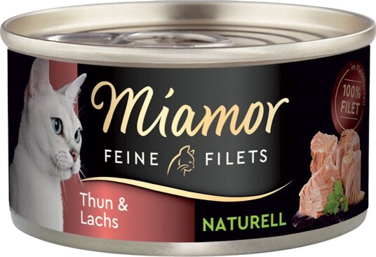 Miamor Våtfôr Fine Filéter Naturelle Tunfisk & Laks 6 X 80 G