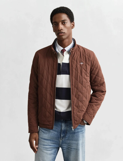 GANT Quilted Windcheater Brown M GANT Quilted Windcheater Brown M