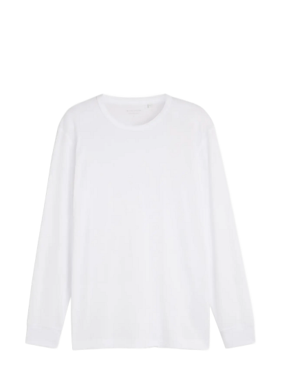 Tom Tailor Basic Longsleeve T Shirt WHITE XXL