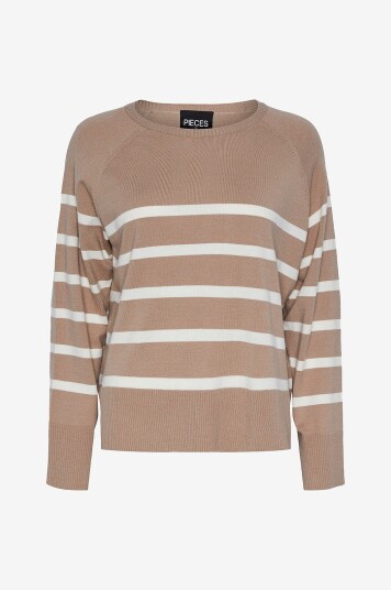 pieces - Genser pcSia LS Knit Noos - Brun