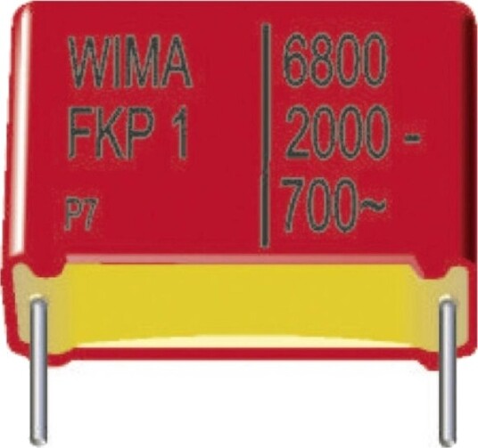 Wima Fkp1r026807b00kssd Foliekondensator 0,068 Μf 1250 V/Dc 10% 37,5 Mm L X B X H 41,5 X 11 X 22 Mm Bulk 1 Stk