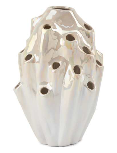 eden outcast Lava Vase - White - H33CM