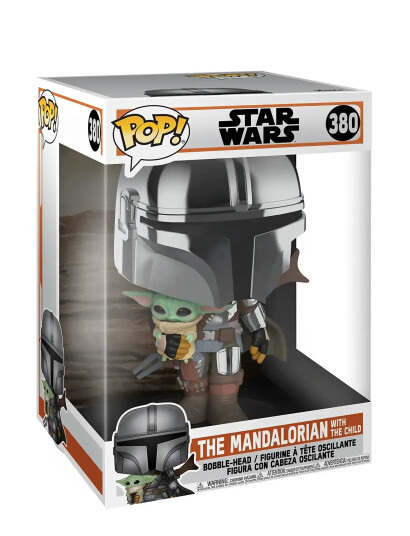Funko Pop Mandalorian 10" Samlefigur Chrome Sølv One Size