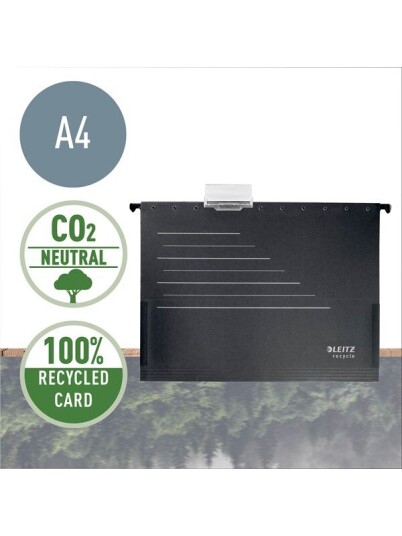 Esselte Alpha Recycle Hengelomme, sort