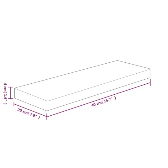 vidaXL Hylleplate 40x20x4 cm ubehandlet heltre eik vidaXL Hylleplate 40x20x4 cm ubehandlet heltre eik