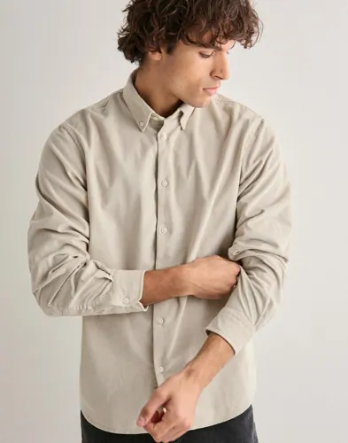 Selected Men Slhregdanni Cord Bd Ls Shirt Noos Skjorter Beige Selected Men Slhregdanni Cord Bd Ls Shirt Noos Skjorter Beige