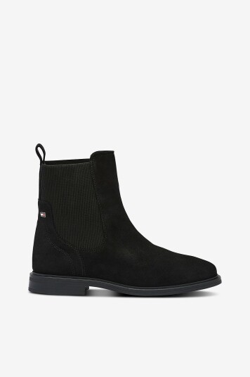 Tommy Hilfiger Chelseaboots Flag Suede Svart