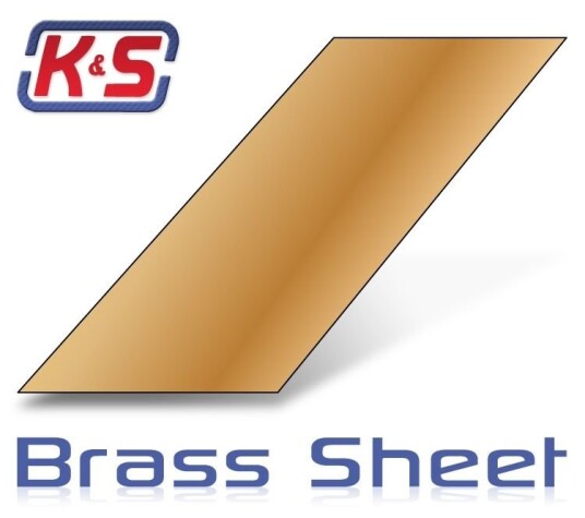 K&S #250 - Brass sheet 0.13x100x250 mm 1stk