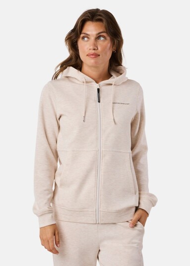 Swedemount Move Soft Full Zip Hood W Oatmeal Melange 38 Hoodies
