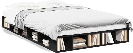 Sengeramme svart 120x190 cm konstruert tre 8721102621574