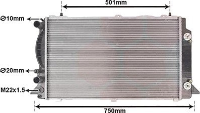 VAN WEZEL 03002090 Radiator motorkjøling