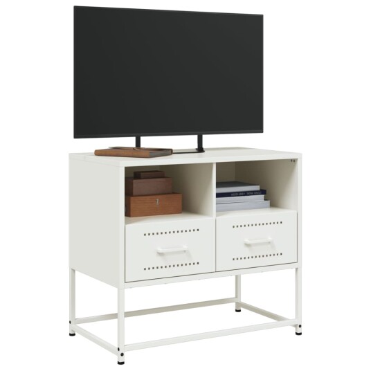 TV-benk hvitt 68x39x60,5 cm stål 846553 TV-benk hvitt 68x39x60,5 cm stål 846553
